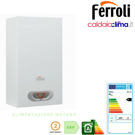 SCALDACQUA A GAS FERROLI SKY F 14 - METANO SCALDACQUA A GAS FERROLI SKY F 14 - METANO