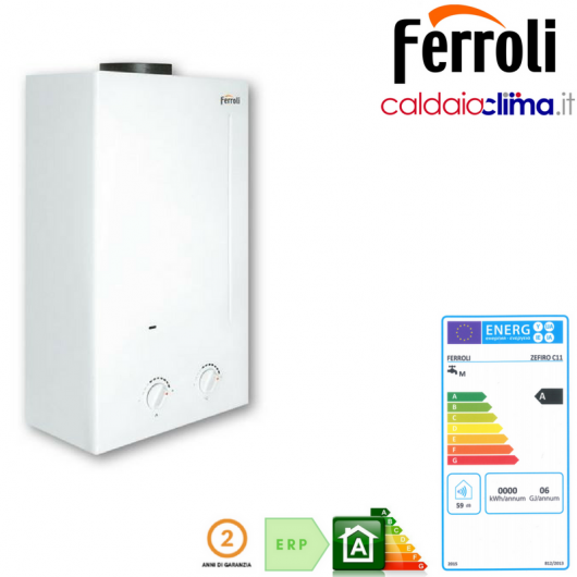 Scaldabagno a gas Metano - Ferroli Zefiro C11 Scaldabagno a gas Metano - Ferroli Zefiro C11