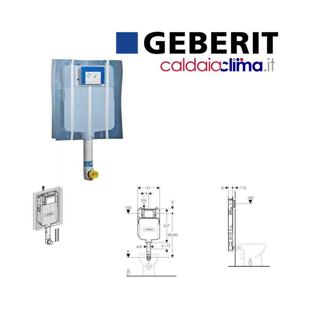 GEBERIT CASSETTA SCARICO AD INCASSO SIGMA 08