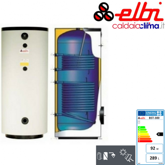 ELBI BOLLITORE VETRIFICATO PER SOLARE TERMICO MOD. BST 300 ELBI BOLLITORE VETRIFICATO PER SOLARE TERMICO MOD. BST 300