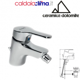 CERAMICA DOLOMITE MISCELATORE MONOCOMANDO CROMATO PER BIDET BASE NEW