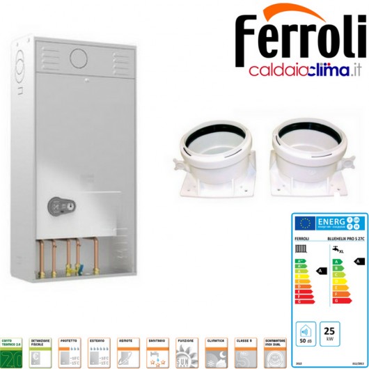 FERROLI CALDAIA A CONDENSAZIONE BLUEHELIX PRO S 27C-27 KW METANO FERROLI CALDAIA A CONDENSAZIONE BLUEHELIX PRO S 27C-27 KW METANO