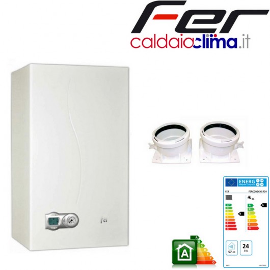 Caldaia a condensazione Fercondens F24-24 kw Metano+kit fumi Caldaia a condensazione Fercondens F24-24 kw Metano+kit fumi