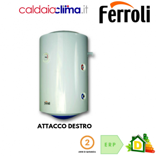 Scaldabagno Termoelettrico Ferroli Calypso MT 150 litri - Attacco Destro Scaldabagno Termoelettrico Ferroli Calypso MT 150 litri - Attacco Destro
