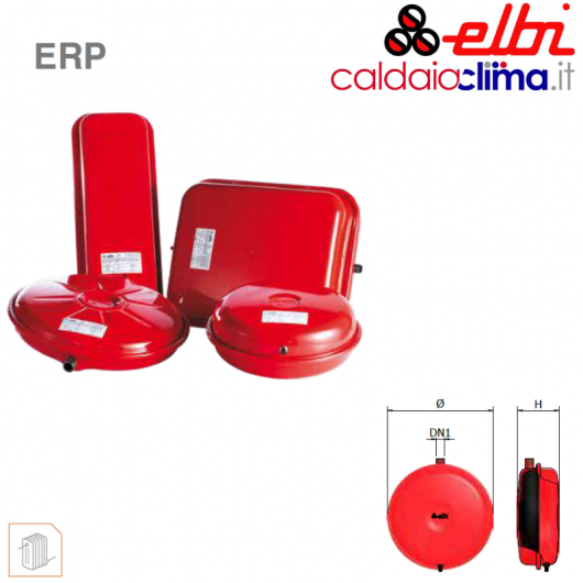 Vaso d'espansione piatto a membrana fissa per riscaldamento Elbi ERP 320-12 Vaso d'espansione piatto a membrana fissa per riscaldamento Elbi ERP 320-12