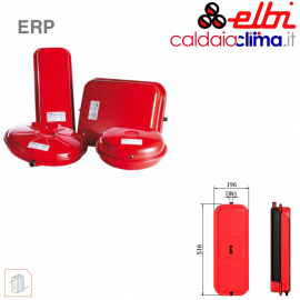 Vaso d'espansione piatto a membrana fissa per riscaldamento Elbi ERP RET-10