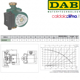 DAB Circolatore ricircolo acqua sanitaria VS 8/150M Dab Pompe