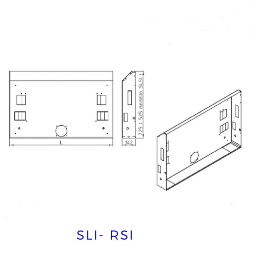 Cassaforma INNOVA per installazione ad incasso mod. 200